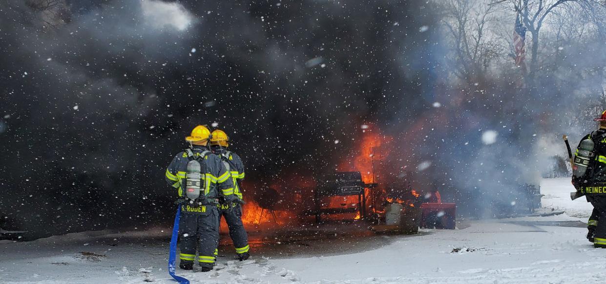 Sheldon trailer fire